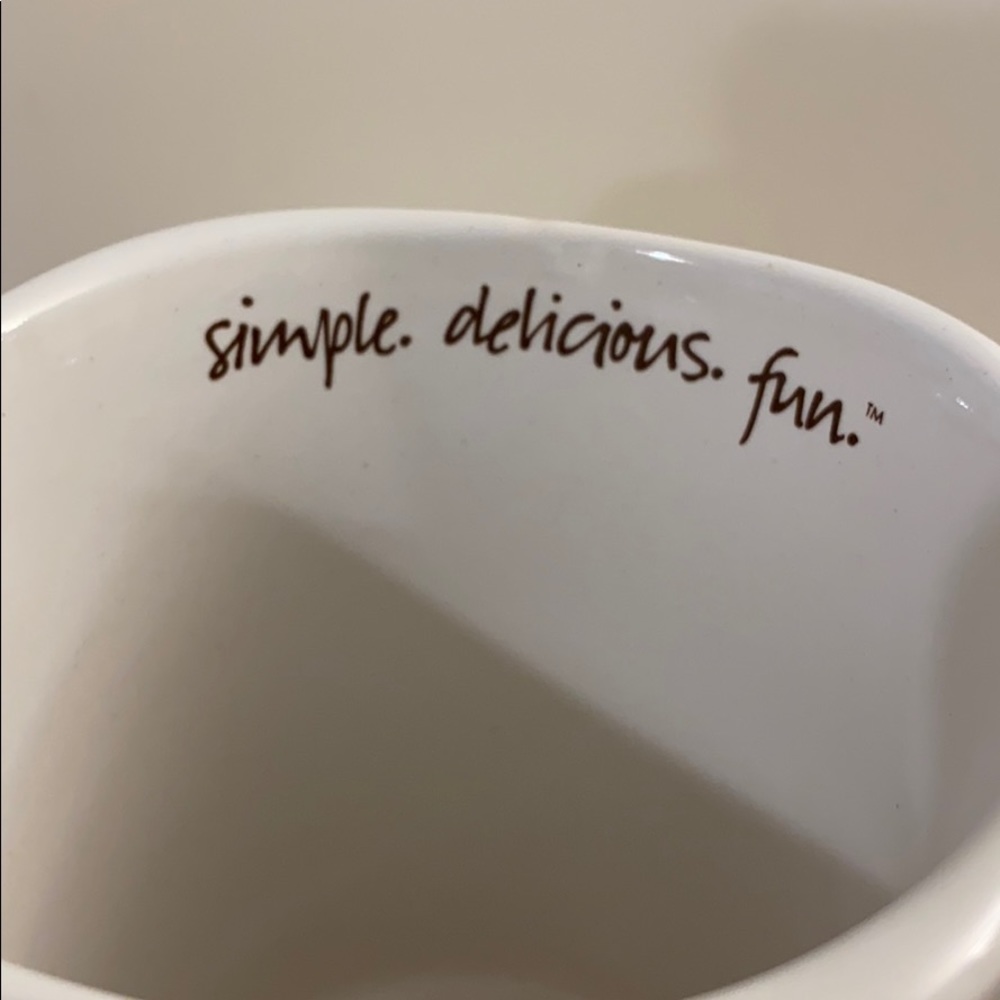 Tastefully Simple White Mug “Simple Delicious Fun” Mug Cake Measurements - Picture 3 of 7